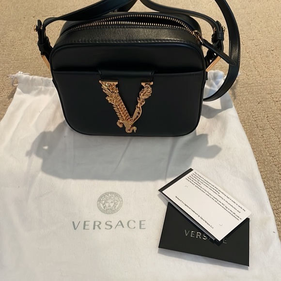 Versace Virtus Camera Bag black leather - Picture 2 of 7